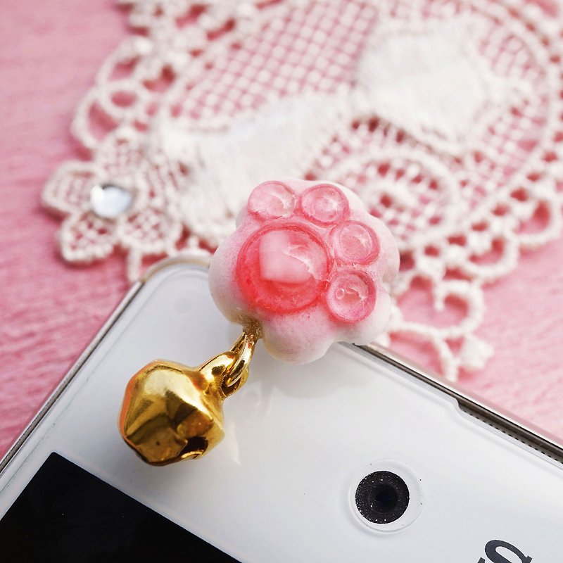 果凍棉花糖貓肉球-手機塞A款(手機塞上方) - 其他 - 其他材質 粉紅色