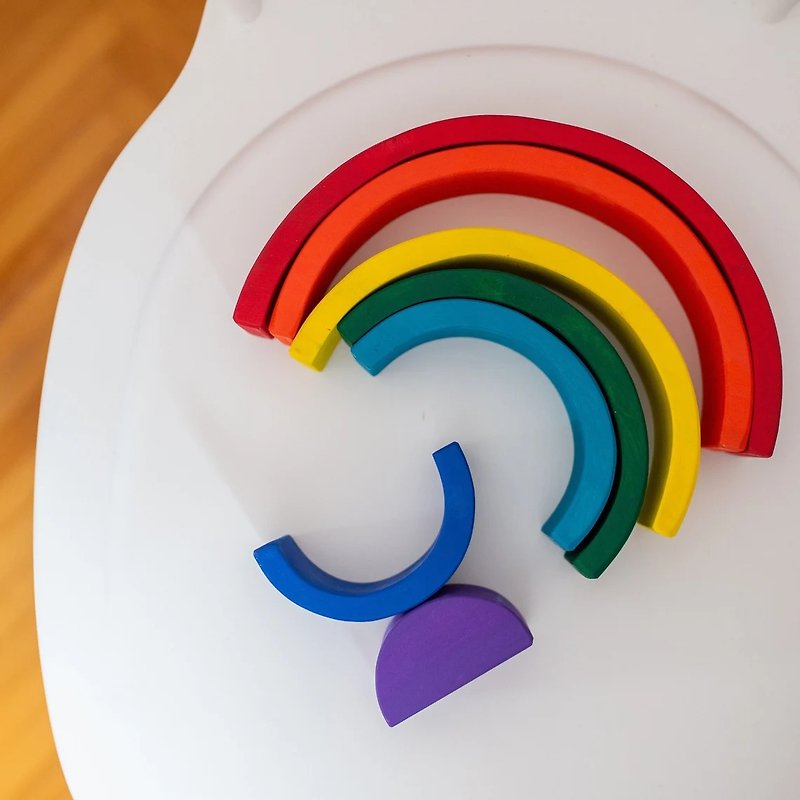 Montessori Rainbow - Wooden Stacking Toy - 嬰幼兒玩具/毛公仔 - 木頭 