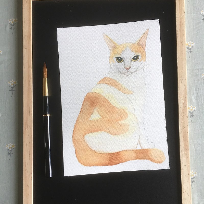 Watercolor Pet Portrait Sketch - การ์ด/โปสการ์ด - กระดาษ 