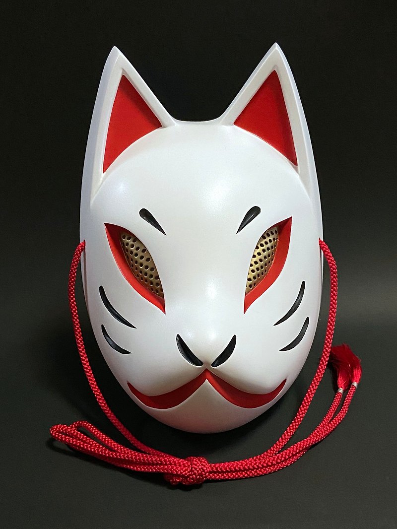 狐面  白×赤 - 眼罩 - 塑膠 紅色