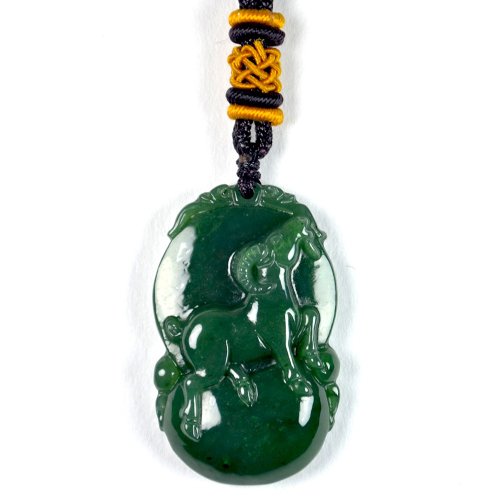 正佳珠寶 Gemsrich Jewelry 【正佳珠寶】和田碧玉 十二生肖: 羊 中國結吊墜