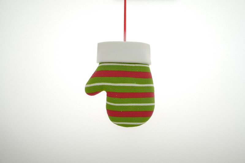 聖誕手套吊飾 - 吊飾 - 陶 綠色