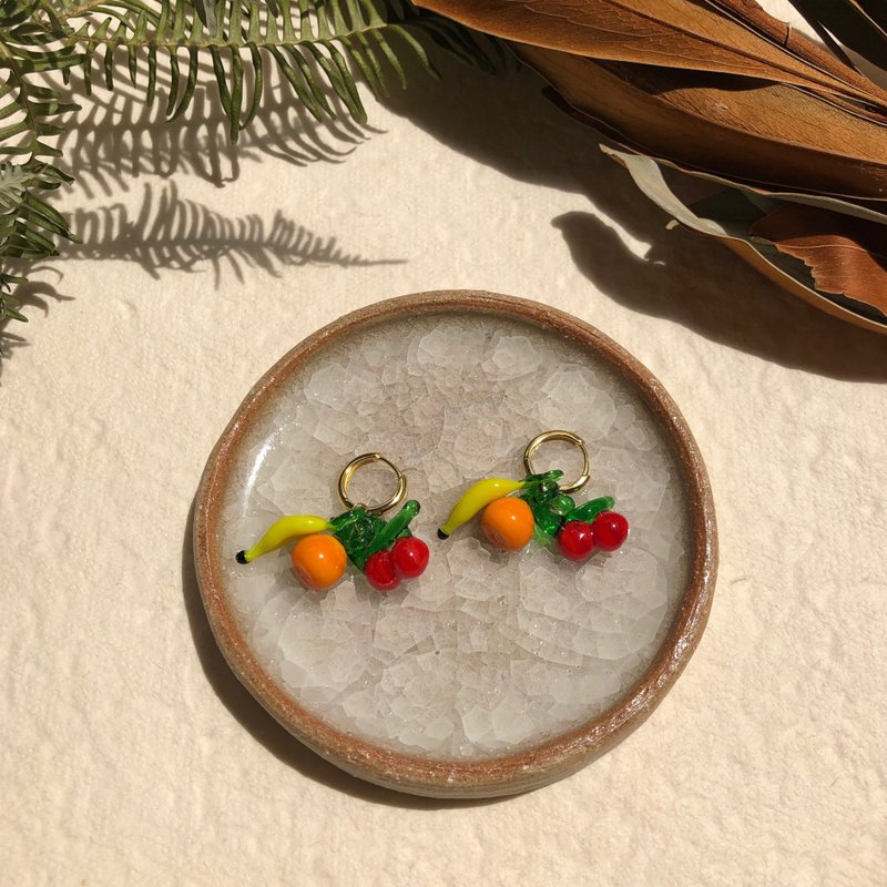 ••• Midsummer Fruit Feast••• - Earrings & Clip-ons - Glass Multicolor