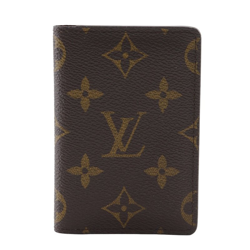 【日本直送】ルイ・ヴィトン LOUIS VUITTON オーガナイザードゥポッシュ カードケース M61732 モノグラム 茶 MI0098 【中古】 - 名片夾/名片盒 - 人造皮革 咖啡色