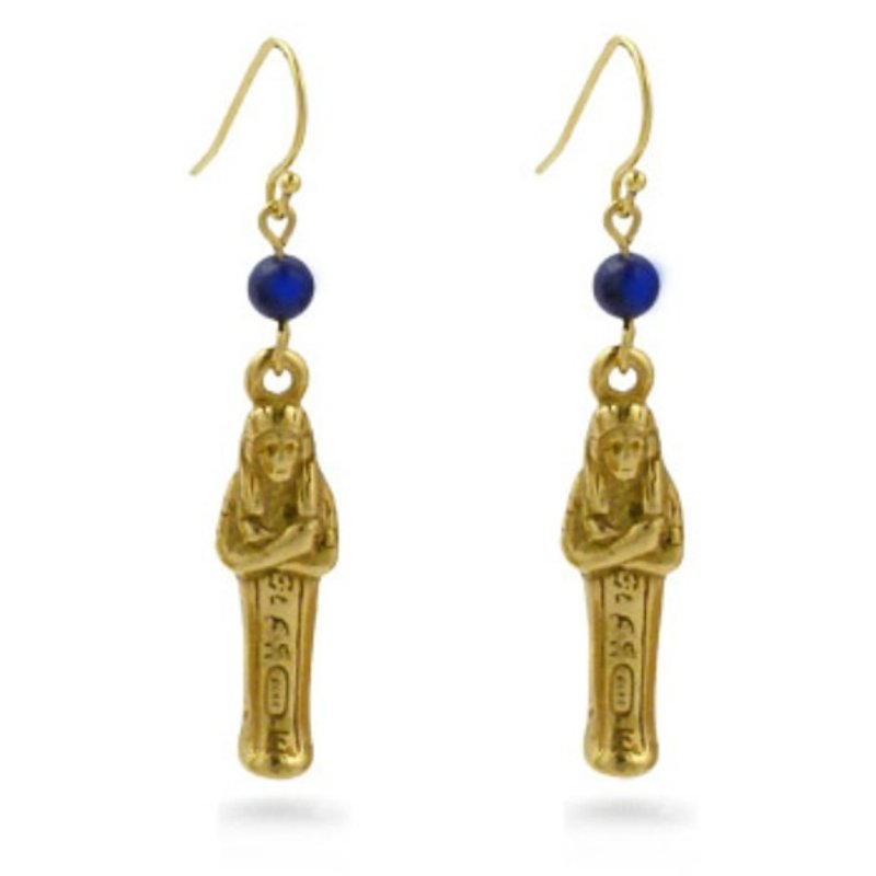 Ancient Egyptian Totem Carmen Earrings - ต่างหู - โลหะ สีทอง