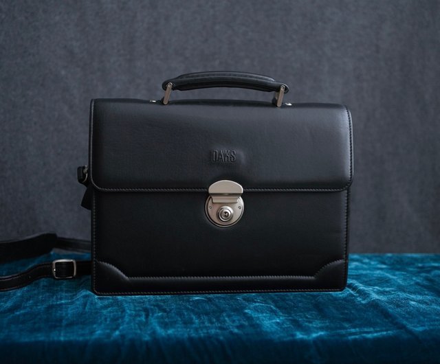 Genuine leather 2024 briefcase bag