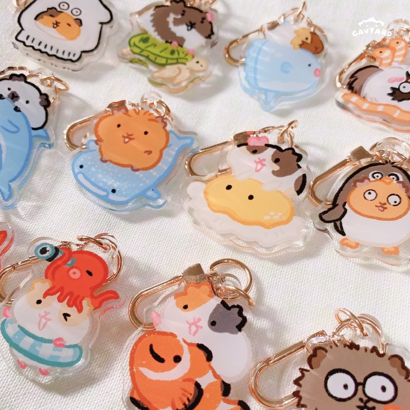 夏日海洋生物吊飾 天竺鼠 - 吊飾/掛飾 - 壓克力 