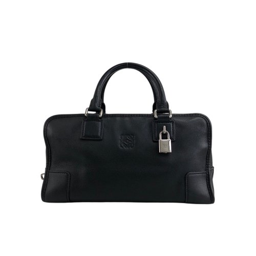 日本直送 名牌中古包 】LOEWE ロエベ ハンドバッグ ブラック