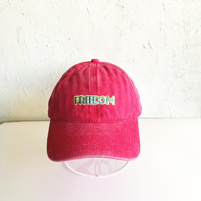 Liberty Trading Company - Washed Distressed Baseball Cap - Peach - Hats & Caps - Cotton & Hemp Pink