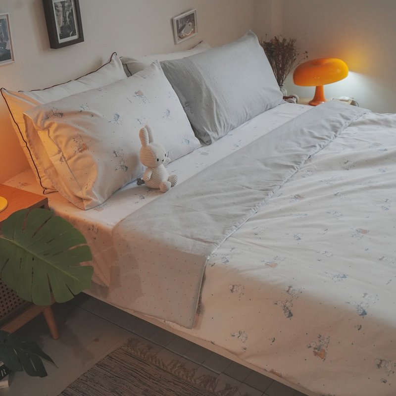 點點兔 100%精梳棉 床包組 台灣製造【超取限一組】 - 寢具/床包 - 棉．麻 白色