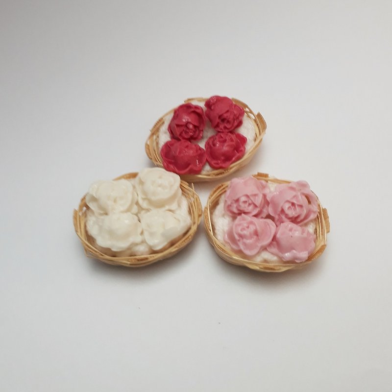 10Rose Flower Miniature Handmade Dollhouse collectible Decorate Wedding Souvenir - 裝飾/擺設  - 竹 白色
