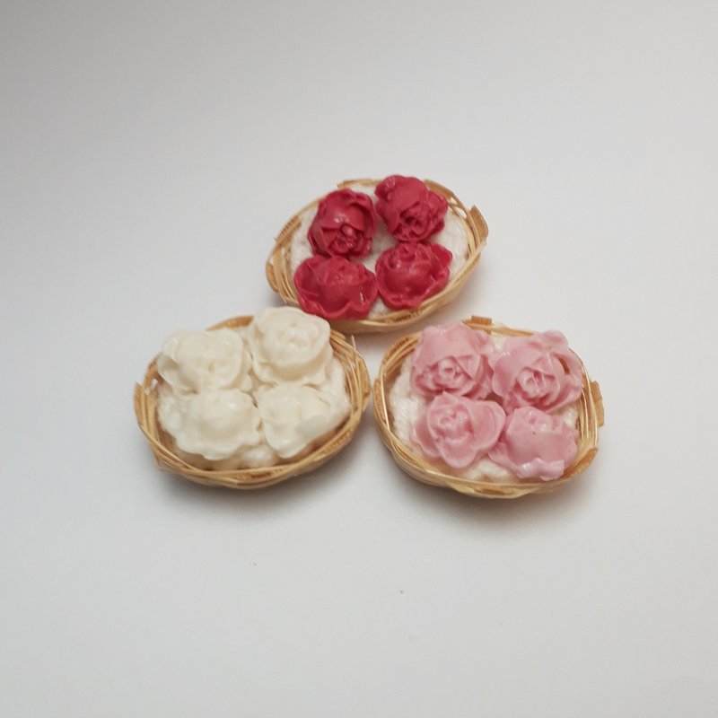 10Rose Flower Miniature Handmade Dollhouse collectible Decorate Wedding Souvenir - 擺飾/家飾品 - 竹 白色