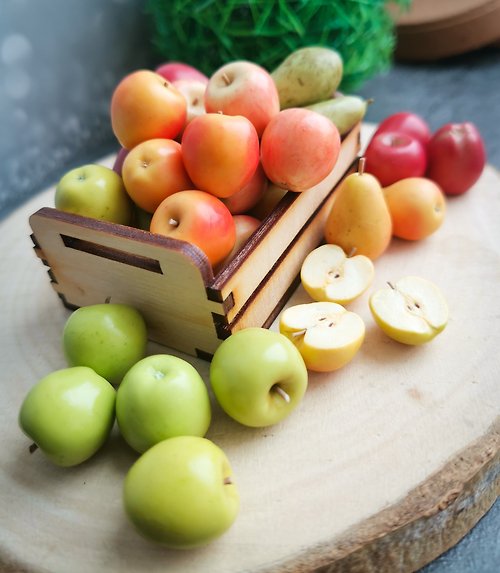 FRUIT STORIES 微型水果蘋果梨芭比娃娃屋食物-童話花園農場