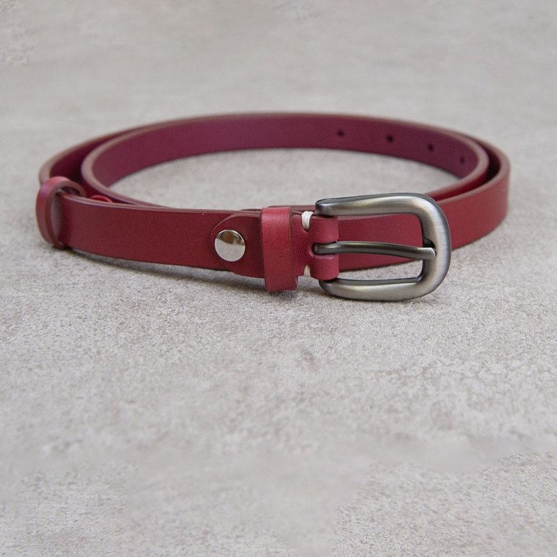 皮帶 女款腰帶 義大利牛皮 belt 18mm 客製禮物 禮物 - 皮帶/腰帶 - 真皮 多色