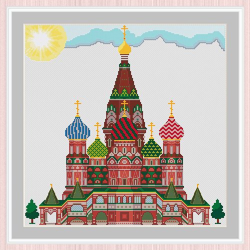 LarisaStitch Saint Basil's Cathedral Cross Stitch Pattern | Cathedral of Vasily the Blessed |