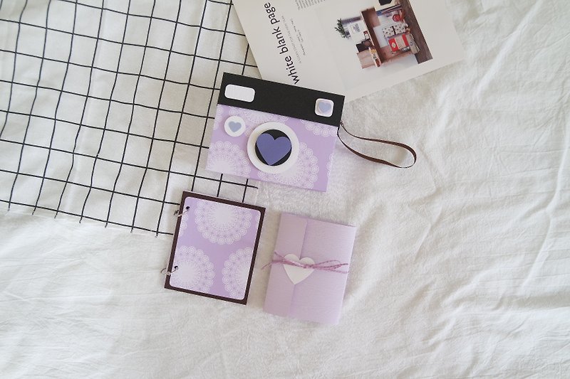 Camera styling manual card x lavender forest - Valentine's Day card / handmade book / photo album - การ์ด/โปสการ์ด - กระดาษ 