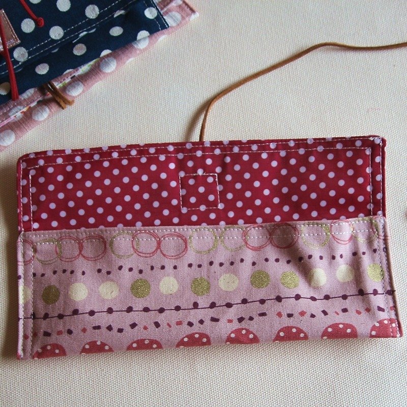 Cotton Fabric: Tableware bag, Pencil case,pink spot Japanese style Aboriginal totem - ผ้ารองโต๊ะ/ของตกแต่ง - ผ้าฝ้าย/ผ้าลินิน สึชมพู