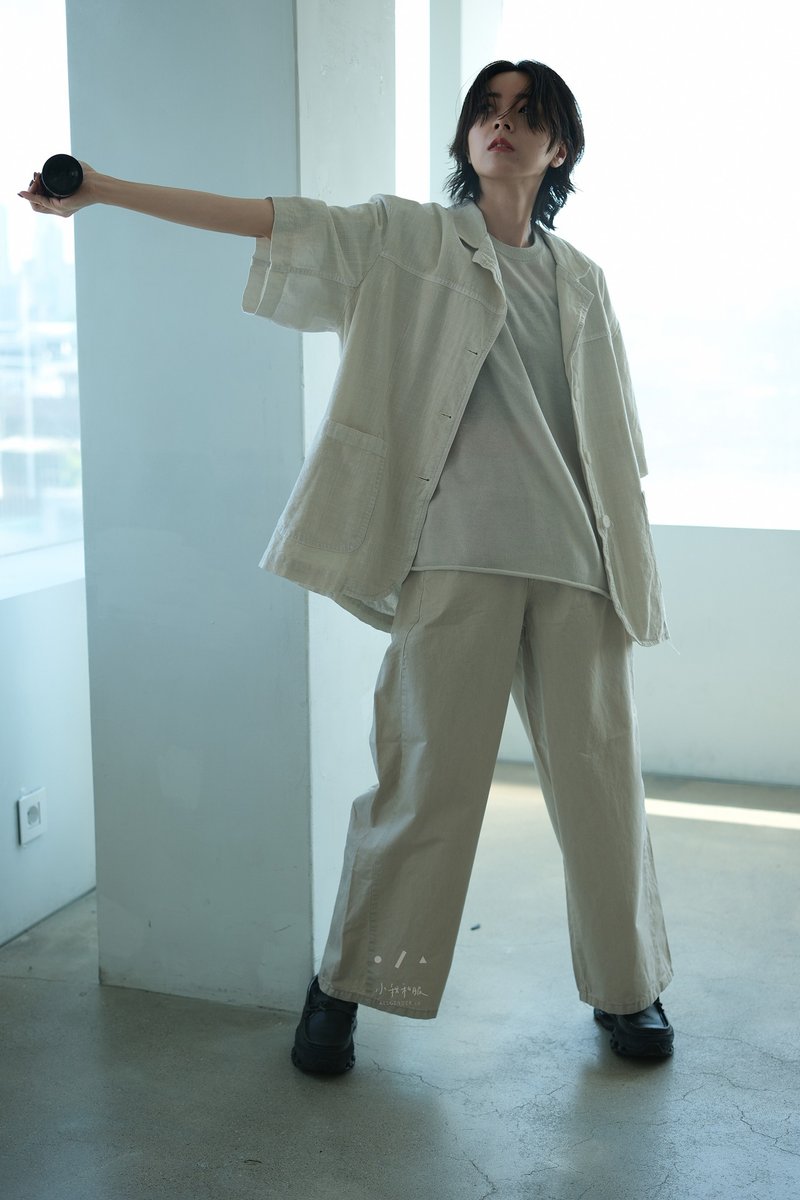 杏仁豆腐小合身水洗牛仔褲 - 2色- 杏仁米 - 女長褲 - 其他材質 白色