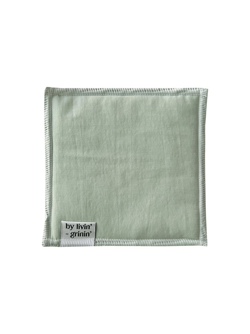 パディングコースター_グリーンティー - コースター - コットン・麻 グリーン