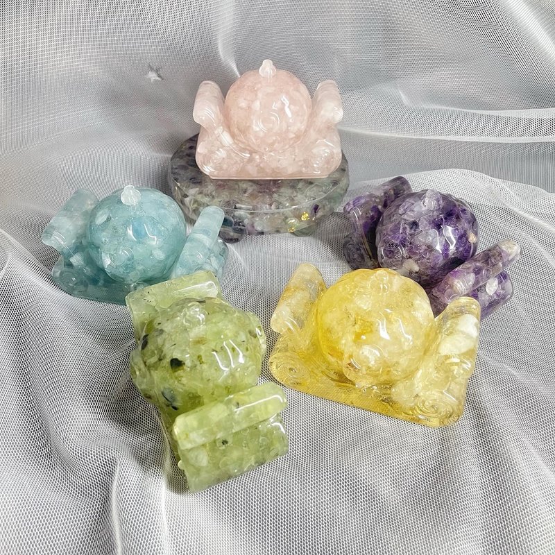 【手工製作】天然能量水晶南瓜寶車/水晶擺飾 - 擺飾/家飾品 - 水晶 