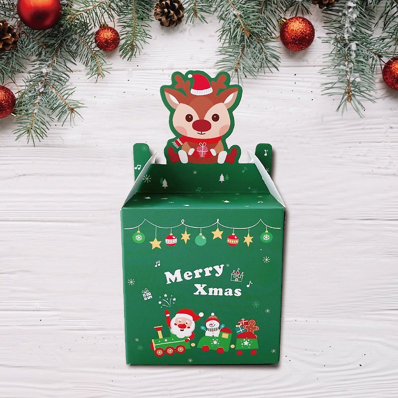 【聖誕交換禮物】精緻小禮盒組 | 曲奇與法式軟糖組合 | 減糖減油 - 手工餅乾 - 新鮮食材 綠色
