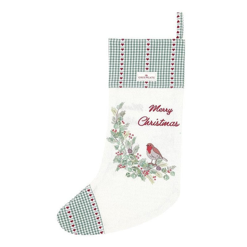 [New Product] Danish GreenGate Leonora merry christmas Christmas socks - ถุงน่อง - ผ้าฝ้าย/ผ้าลินิน หลากหลายสี