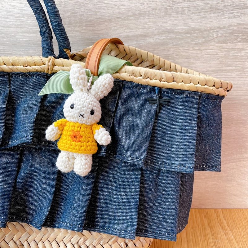 Just Dutch | Miffy 米飛兔 手工編織 向日葵 鑰匙圈 吊飾 掛飾 - 鑰匙圈/鑰匙包 - 棉．麻 黃色