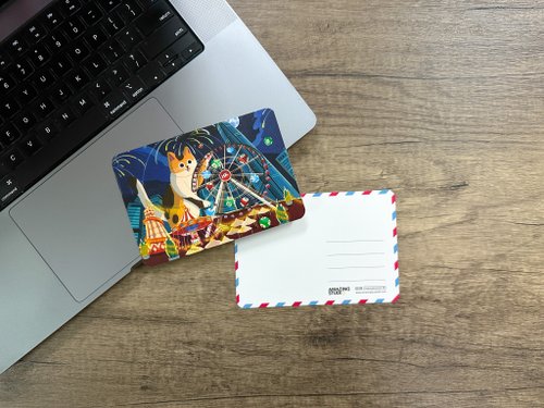 AMAZING STUDIO ​香港印藝及禮品專門店 【貓遊街角 - 摩天輪】 明信片丨Amazing Studio