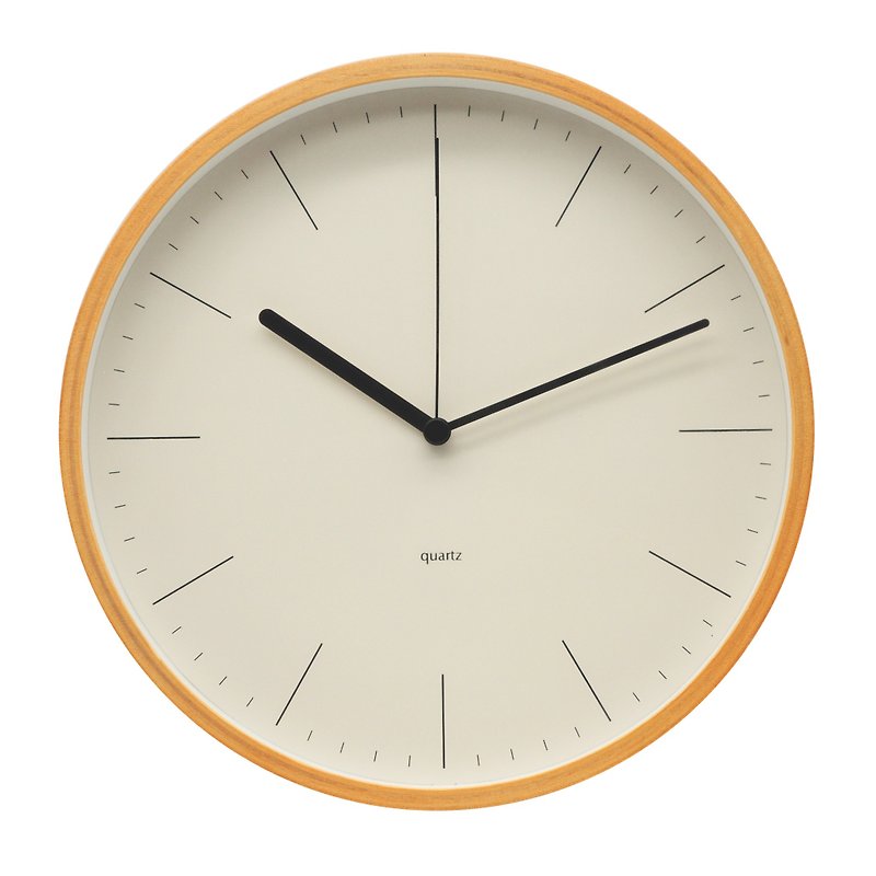 Nature-love simple lines wall clock clock mute - Clocks - Wood Yellow