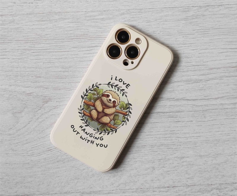 Cute sloth Pattern Phone case for iPhone 15 14 Pro Max Plus 13 12 11 mini SE XS - Phone Cases - Plastic Multicolor