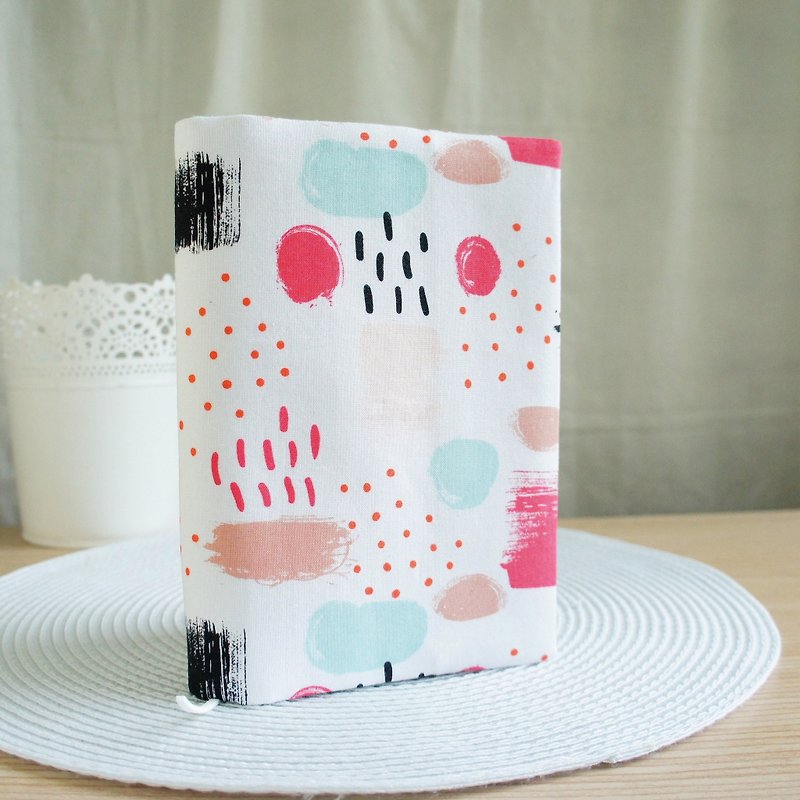 Lovely American cotton [stroke ink dot double-sided cloth book jacket] book cover B6 log 13X18 hand account E - Book Covers - Cotton & Hemp White