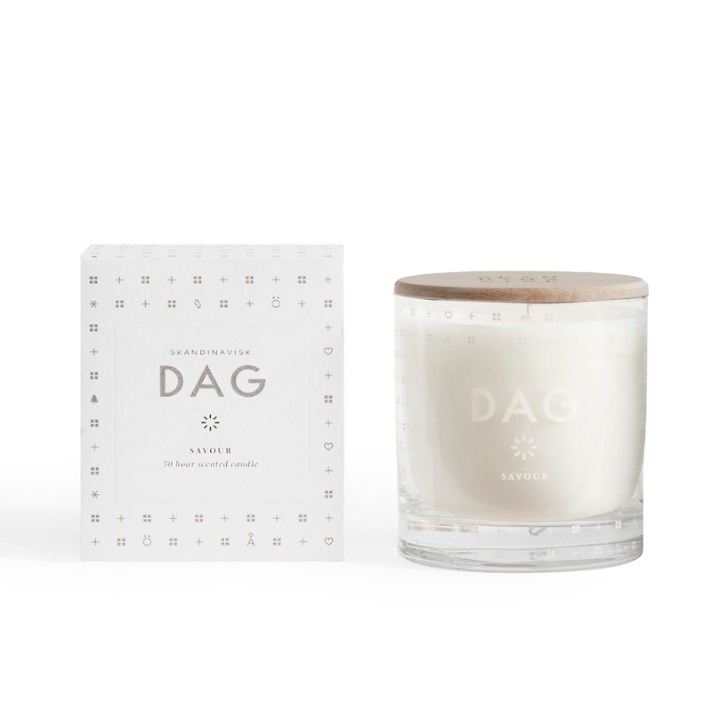 [Denmark SKANDINAVISK fragrance] DAG smile scented candle under the sun - Candles & Candle Holders - Wax White