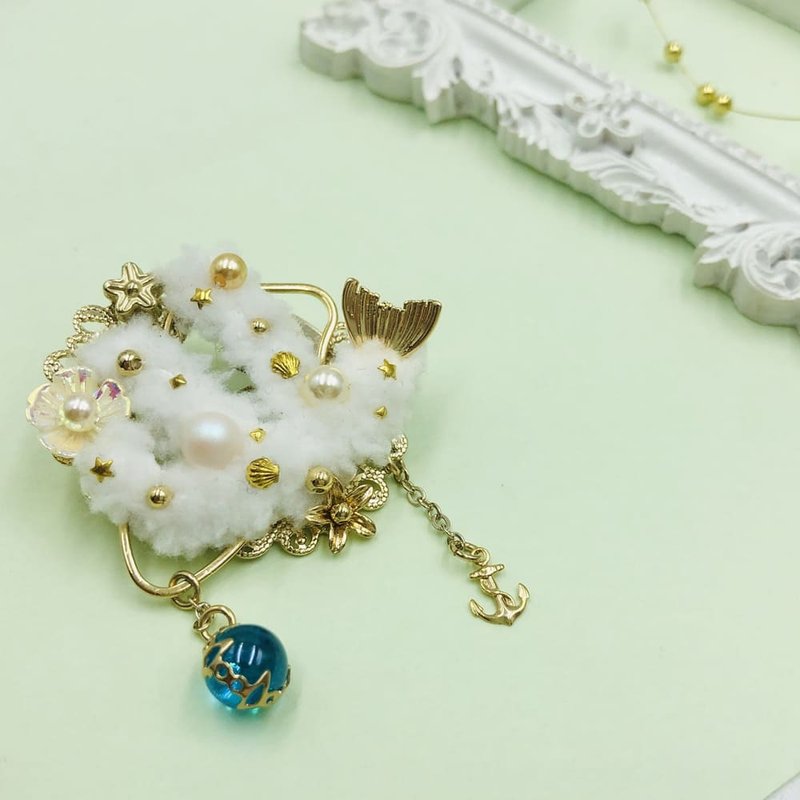 台北|珠繡DIY手作課程|F10.絨毛珊瑚刺繡別針|雙人優惠|文化幣 - 金工/飾品 - 其他金屬 
