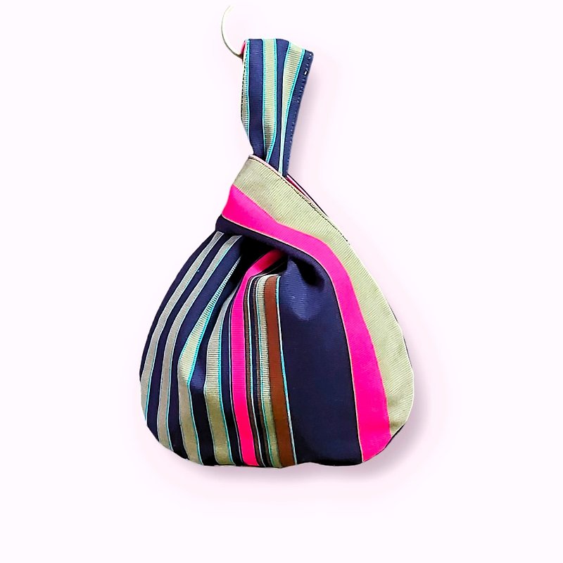 【MY。手作】Japanese knot bag - กระเป๋าถือ - ผ้าฝ้าย/ผ้าลินิน หลากหลายสี