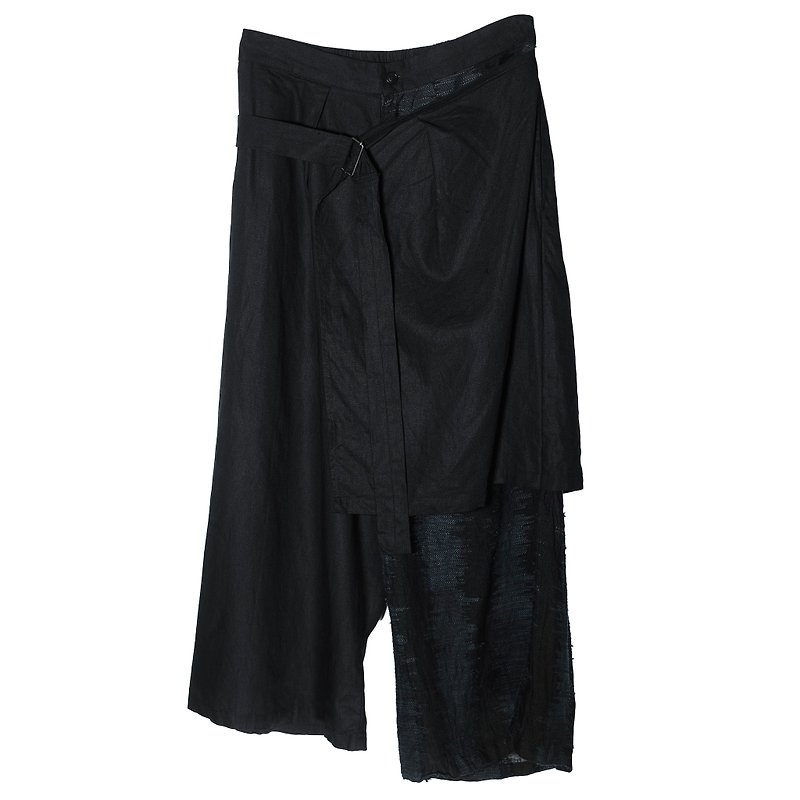 Zeno Pants - กางเกง - ผ้าฝ้าย/ผ้าลินิน สีดำ
