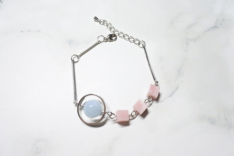 Pinkoi exclusively sells [Planet Tail] natural stone bracelet - สร้อยข้อมือ - โลหะ สึชมพู
