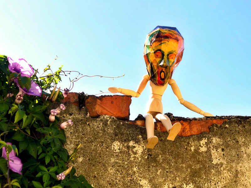 【くびとうペーパーモデル】スクリーム世界的に有名な絵画|クリップフリーの手作り3Dジグソーパズル - 木工/竹細工/ペーパークラフト - 紙 多色