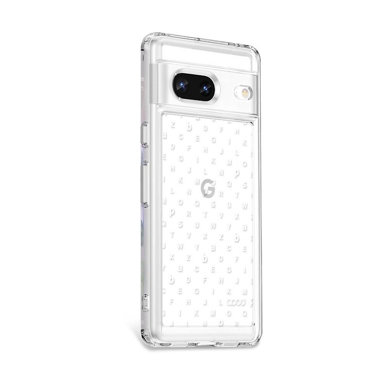 Google Pixel 8/7 series embossed shock-proof dual-material mobile phone case-Letter - เคส/ซองมือถือ - วัสดุอื่นๆ หลากหลายสี