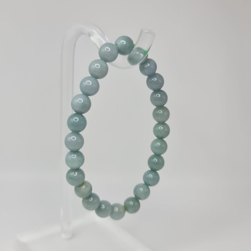 Wei Material Sky Blue Bracelet | Natural Burmese Jade A Grade Jadeite - สร้อยข้อมือ - หยก 
