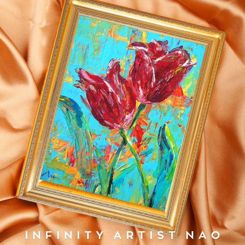 【Only One original picture】tulip flower made in japan - Posters - Acrylic Red