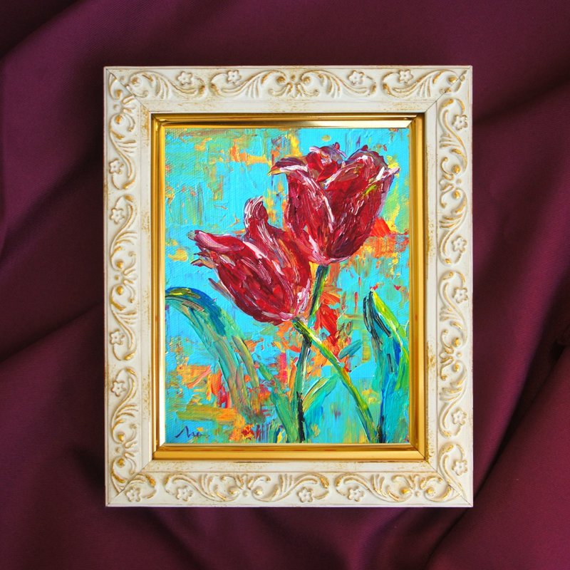 【Only One original picture】tulip flower made in japan - Posters - Acrylic Red