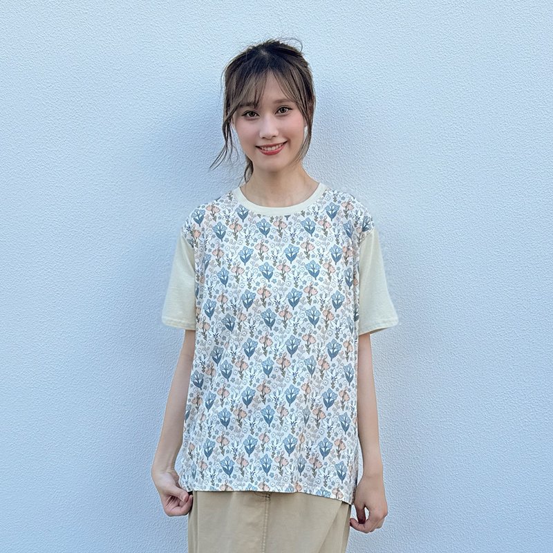 Hana Mokuba 圓領花花上衣 - 女上衣/長袖上衣 - 其他材質 