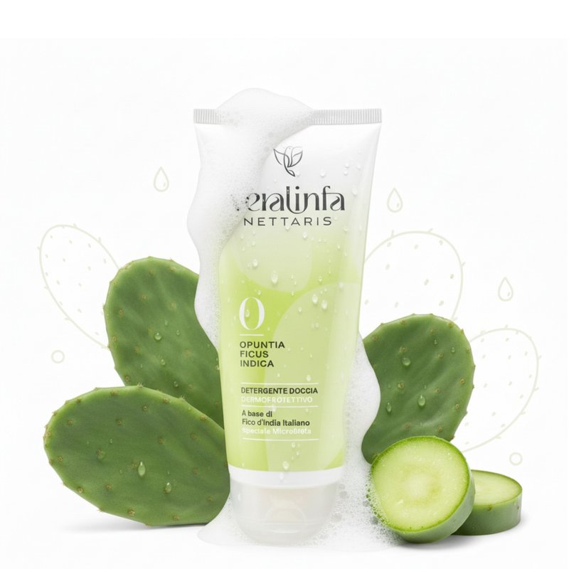 [天然サボテン植物エキス] サボテンスージングシャワージェルは、乾燥肌や敏感肌に最適な優しい保湿剤です。 - ボディソープ - コンセントレート・抽出物 透明