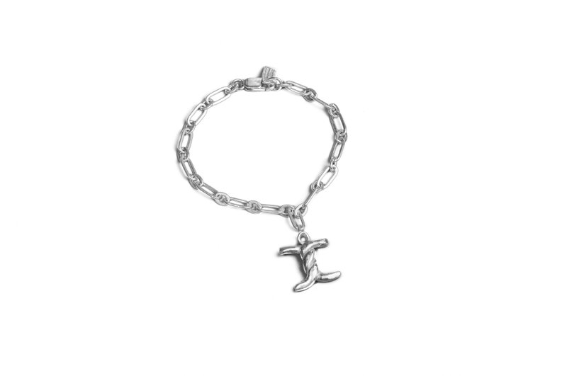 Knot Alphabet Bracelet Silver 99.99 / I / - Bracelets - Sterling Silver Silver