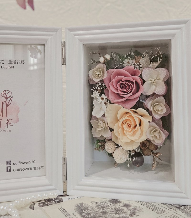 [Only Flowers] The window treasure box will preserve the best moments forever. The eternal flower photo frame commemorative gift - กรอบรูป - พืช/ดอกไม้ 