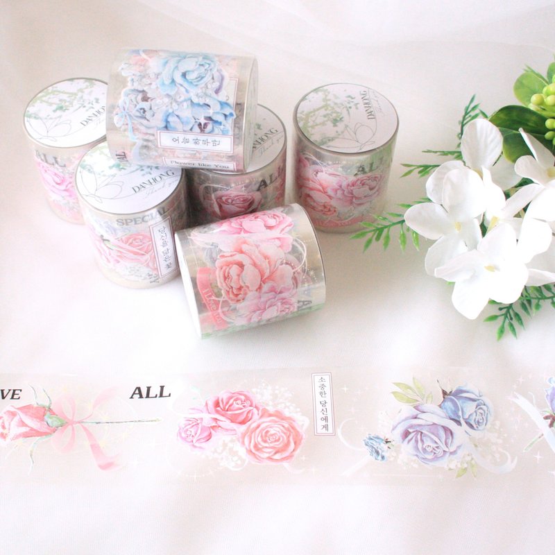 jin_Masking tape_flower_Starlight_1pattern - สติกเกอร์ - พลาสติก 