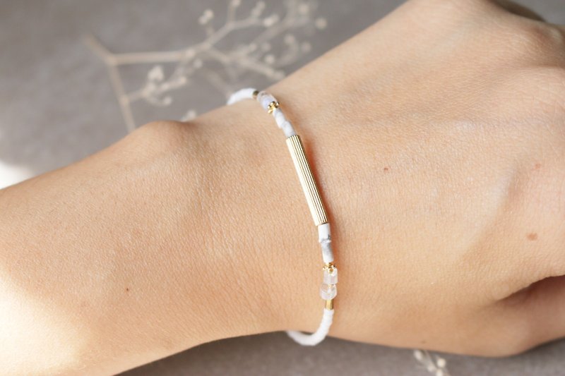 Bracelet Moonstone-Imagine- - Bracelets - Semi-Precious Stones White