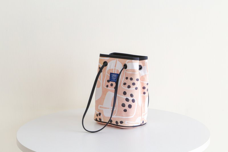 Bubble Tea Canvas Shoulder Bag Handbag - Handbags & Totes - Cotton & Hemp Khaki