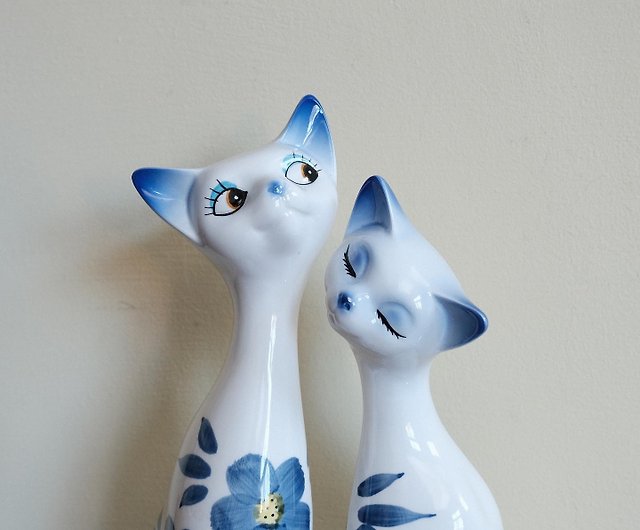 日本の昭和手描き猫陶器飾り - ショップ everdayvintage 置物 - Pinkoi
