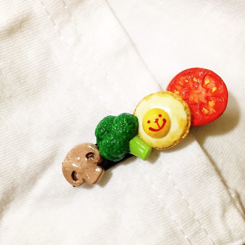 Not picky eater series vegetable hairpin ((Randomly give a mysterious gift if over 600)) - เครื่องประดับผม - ดินเหนียว หลากหลายสี